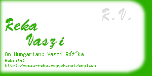 reka vaszi business card